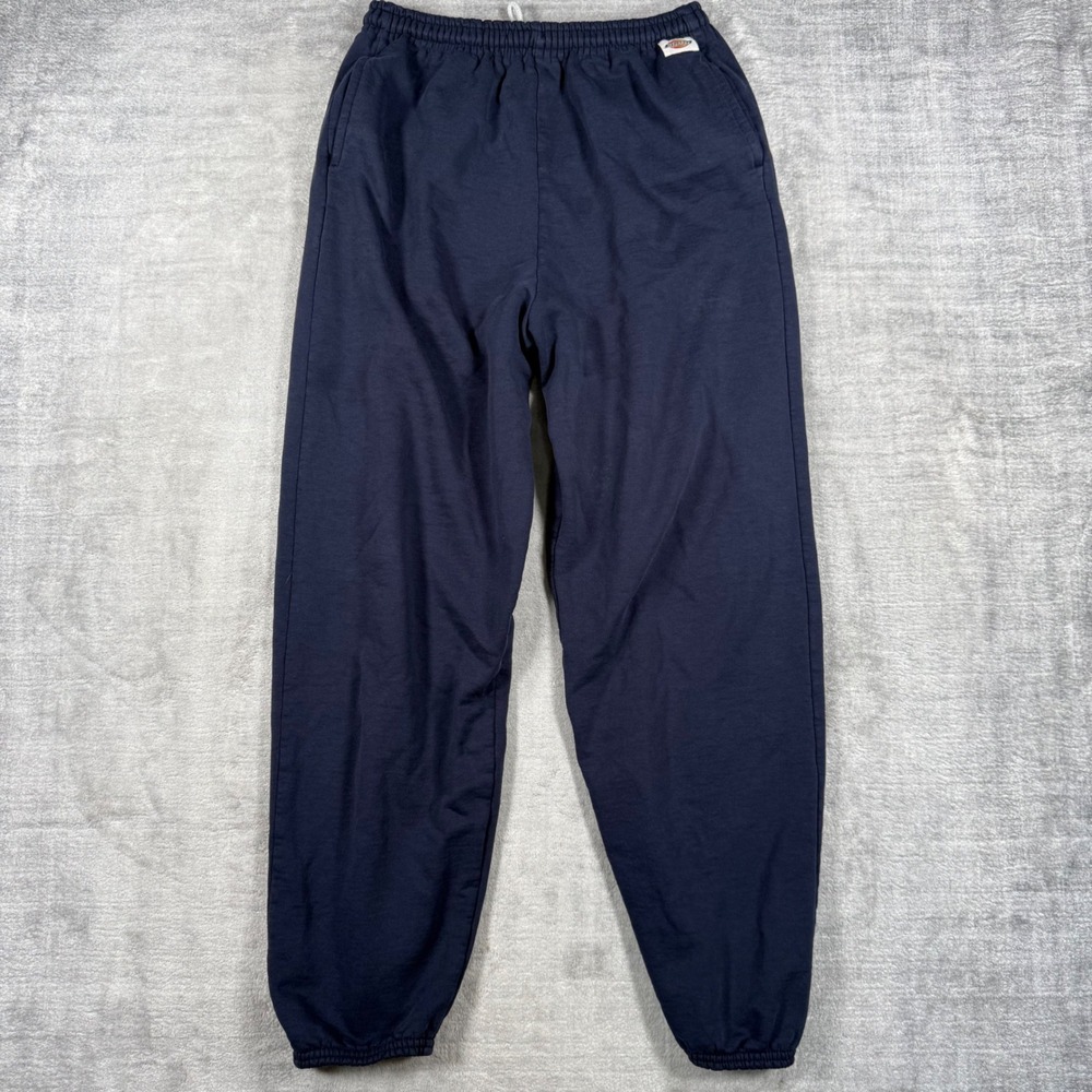 Dickies Sweatpants Mens Large Blue Vintage Fleece Lined Joggers Relaxed Comfort